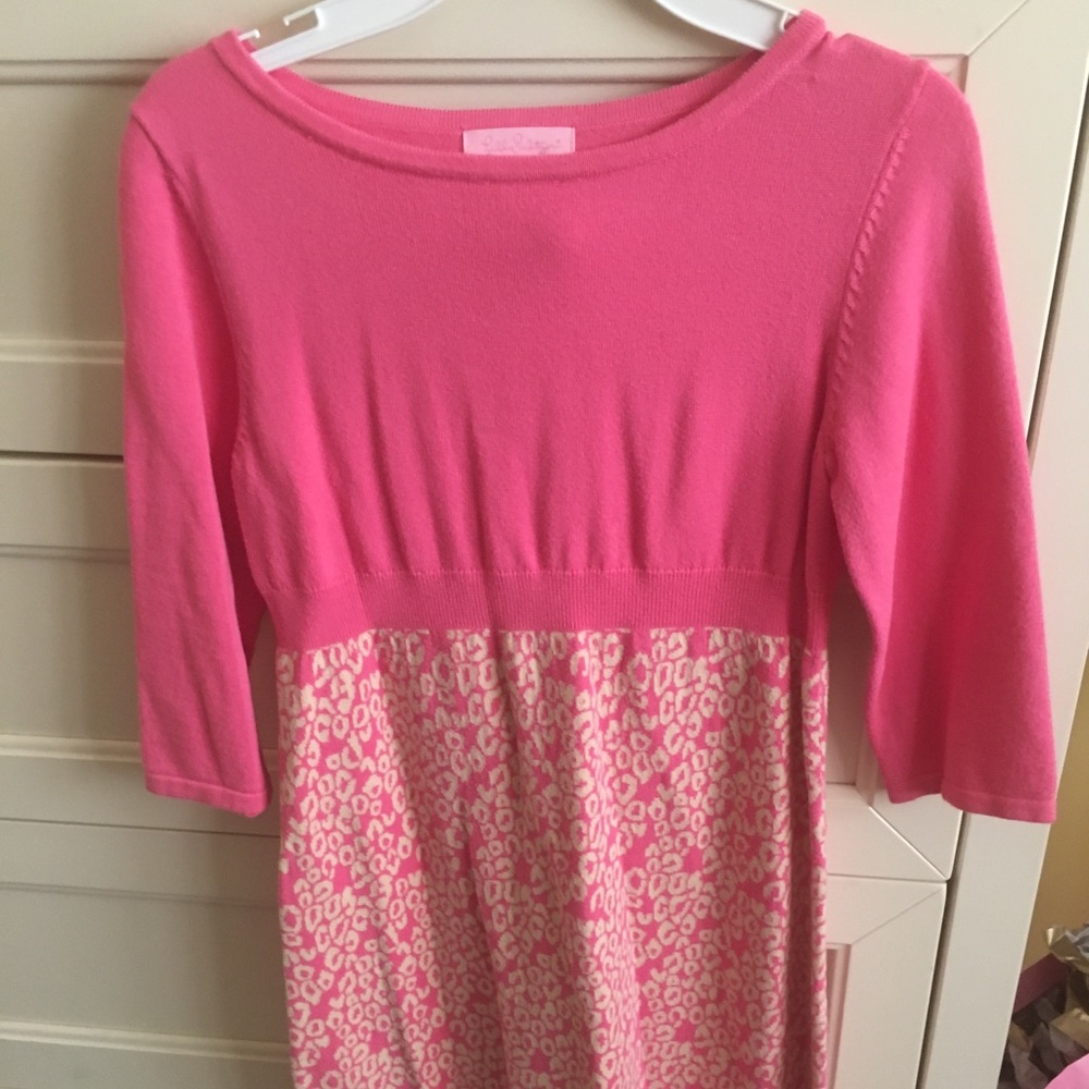 Lilly Pulitzer animal print knit dress XL 12-14